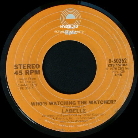 Labelle - Get You Somebody New / Who's Watching The Watcher? side B