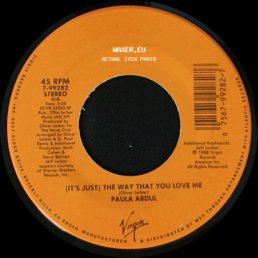 Paula Abdul - (It's Just) The Way That You Love Me / (It's Just) The Way That You Love Me side A
