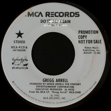 Gregg Arrell - Do It All Again / Do It All Again side A