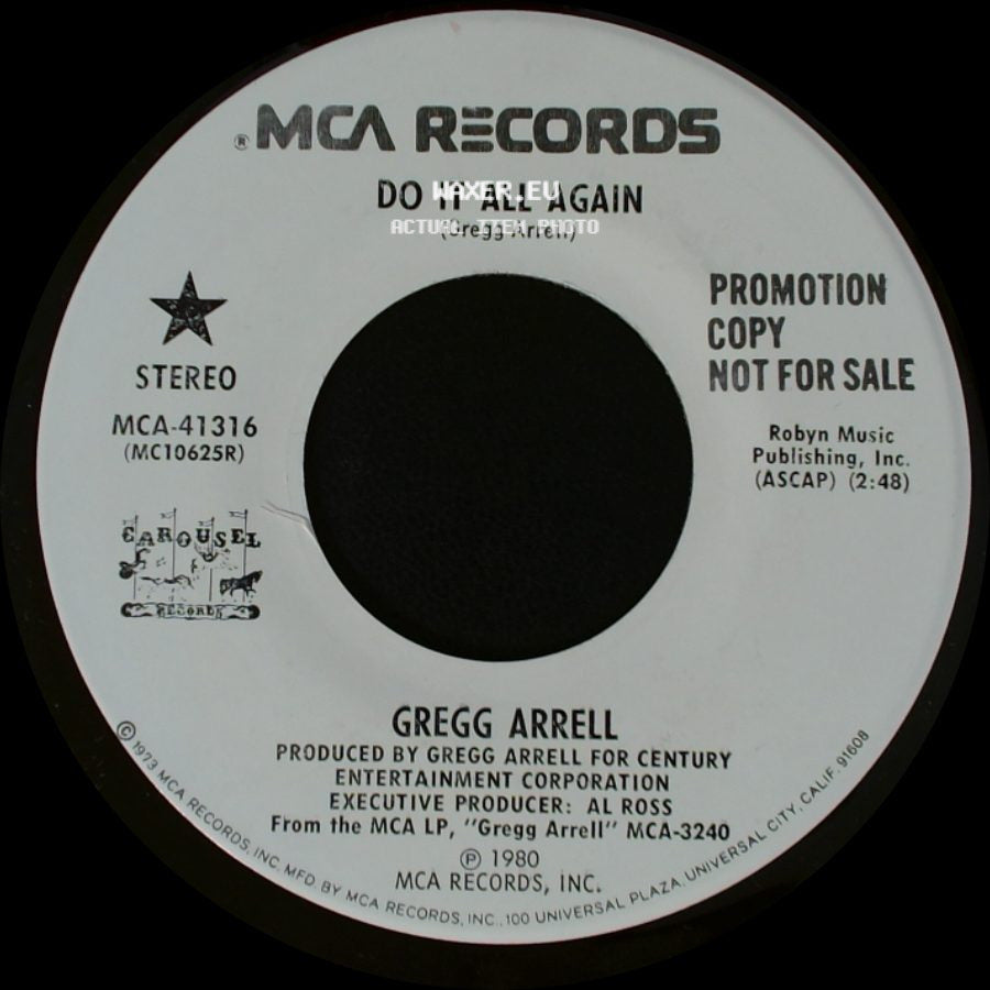 Gregg Arrell - Do It All Again / Do It All Again side B