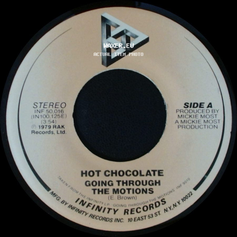 Hot Chocolate - Going Through The Motions / Don't Turn It Off side A