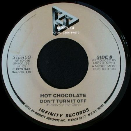 Hot Chocolate - Going Through The Motions / Don't Turn It Off side B