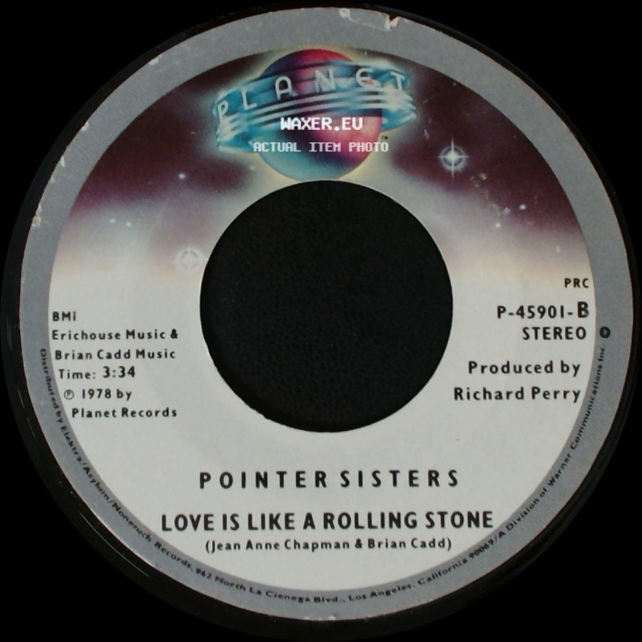 Pointer Sisters - Fire / Love Is Like A Rolling Stone side B