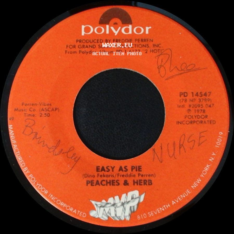 Peaches & Herb - Reunited / Easy As Pie side B