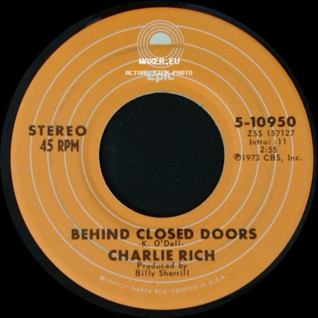 Charlie Rich - A Sunday Kind Of Woman / Behind Closed Doors side B