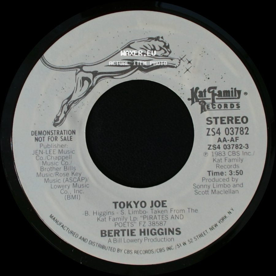 Bertie Higgins - Tokyo Joe / Tokyo Joe side A