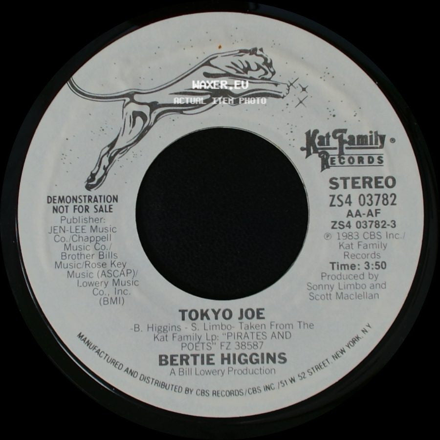 Bertie Higgins - Tokyo Joe / Tokyo Joe side B