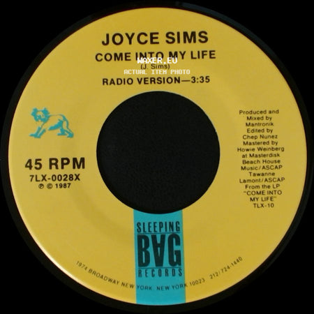 Joyce Sims - Come Into My Life / Come Into My Life side A