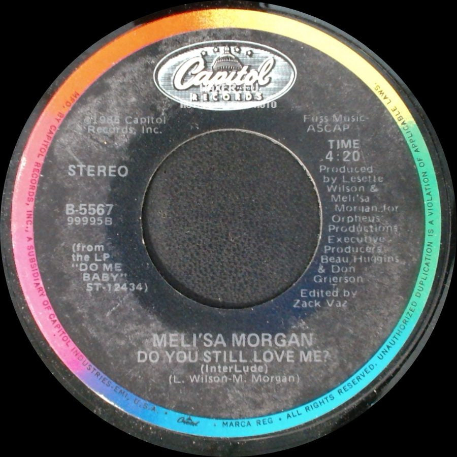 Meli'sa Morgan - Do You Still Love Me? / Do You Still Love Me? side A