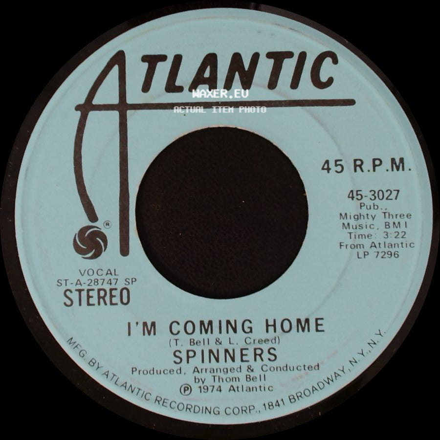 Spinners - I'm Coming Home / I'm Coming Home side B