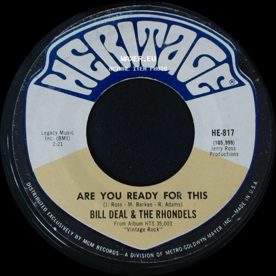 Bill Deal & The Rhondels - Are You Ready For This / What Kind Of Fool Do You Think I Am side A