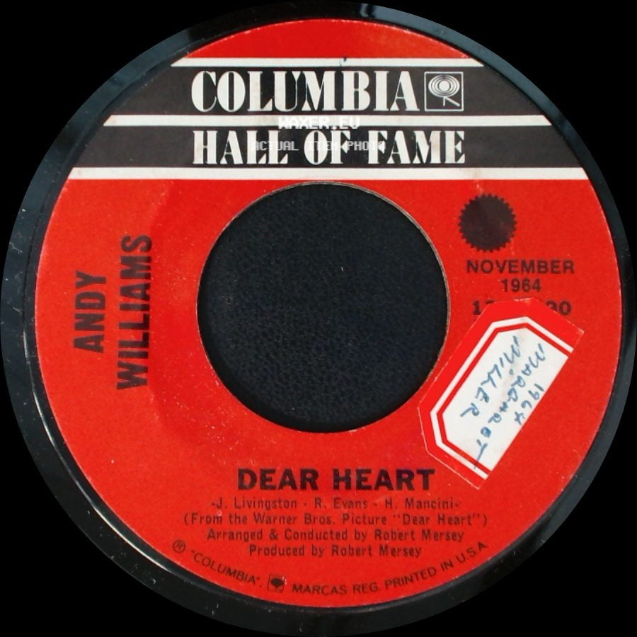 Andy Williams - Almost There / Dear Heart side B
