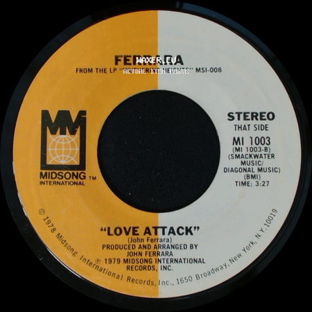 Ferrara - Love Attack / Shake It Baby Love side A
