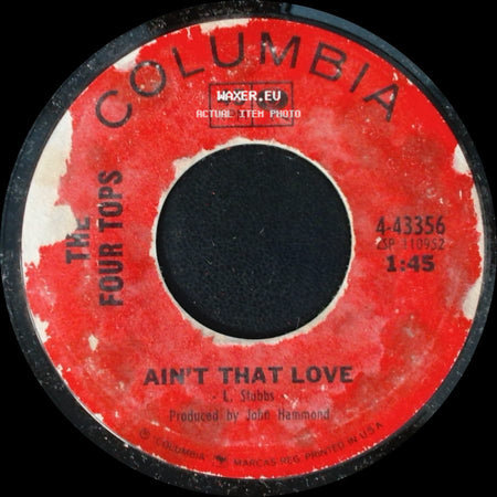 The Four Tops - Lonely Summer / Ain't That Love side B
