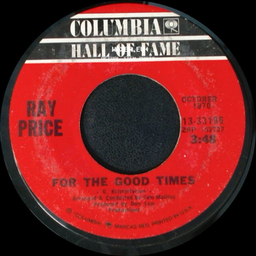 Ray Price - For The Good Times / I Won't Mention It Again side A