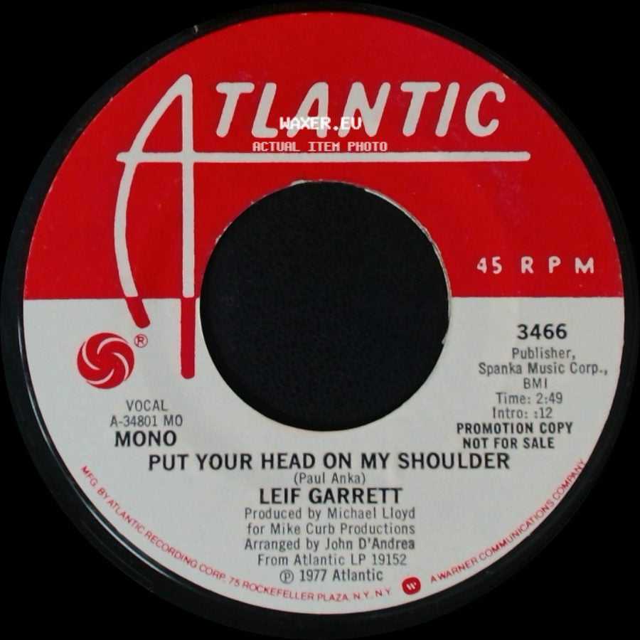Leif Garrett - Put Your Head On My Shoulder / Put Your Head On My Shoulder side A
