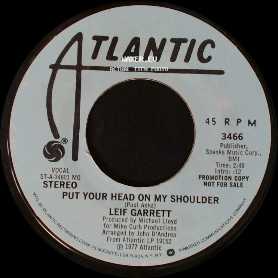 Leif Garrett - Put Your Head On My Shoulder / Put Your Head On My Shoulder side B