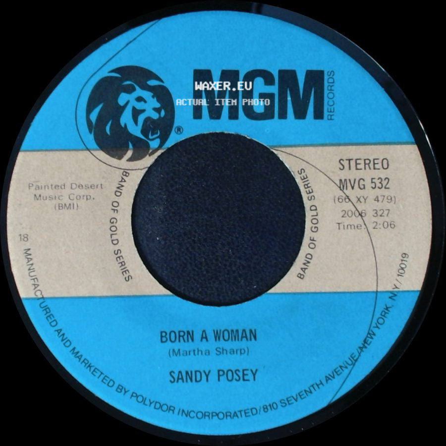Sandy Posey - Single Girl / Born A Woman side B