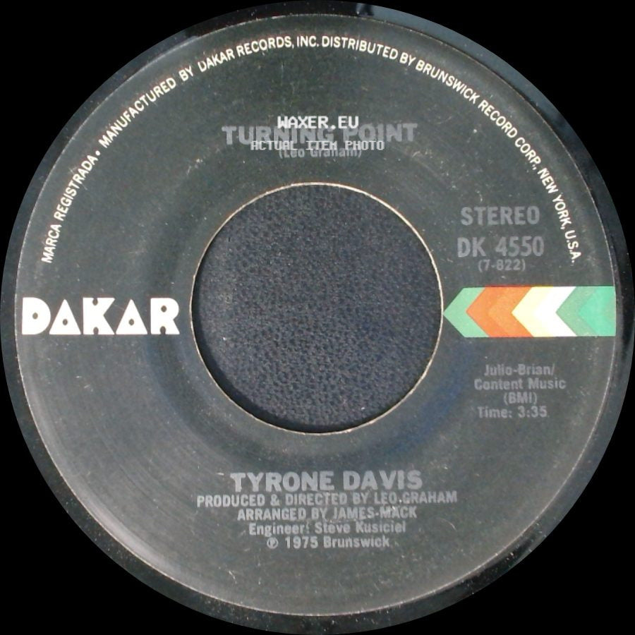 Tyrone Davis - Don't Let It Be Too Late / Turning Point side B