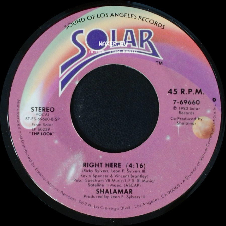 Shalamar - Right Here / My Girl Loves Me side A