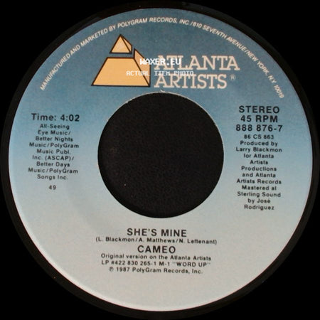 Cameo - She's Mine / I've Got Your Image side A