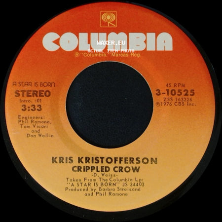 Kris Kristofferson - Crippled Crow / Watch Closely Now side A