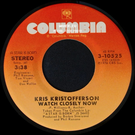 Kris Kristofferson - Crippled Crow / Watch Closely Now side B