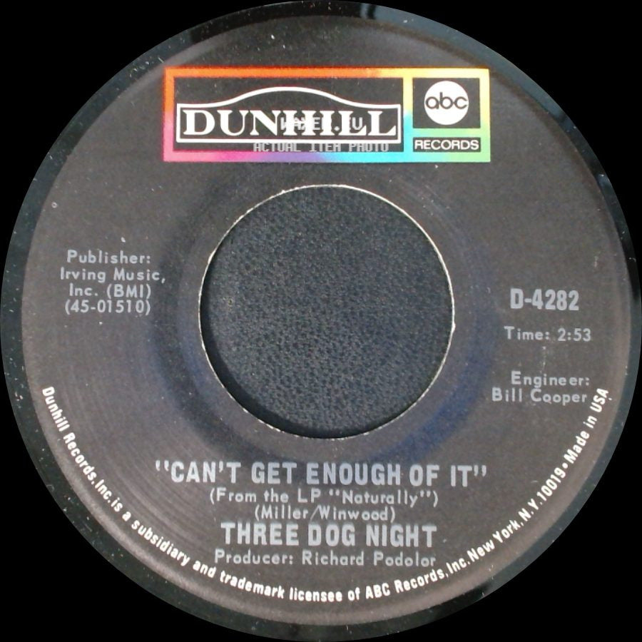 Three Dog Night - Can't Get Enough Of It / Liar side A