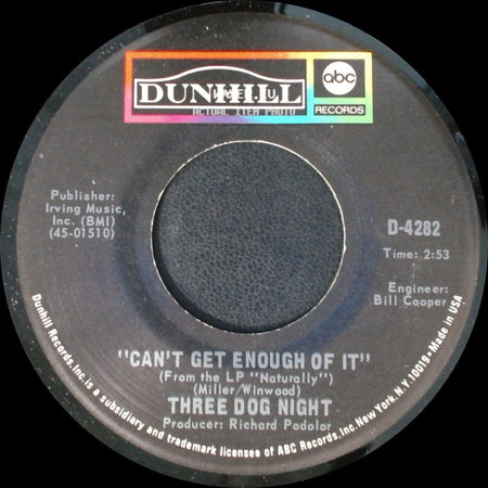 Three Dog Night - Can't Get Enough Of It / Liar side A