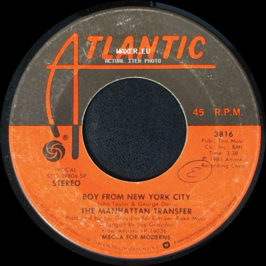 The Manhattan Transfer - Boy From New York City / (The Word Of) Confirmation side A