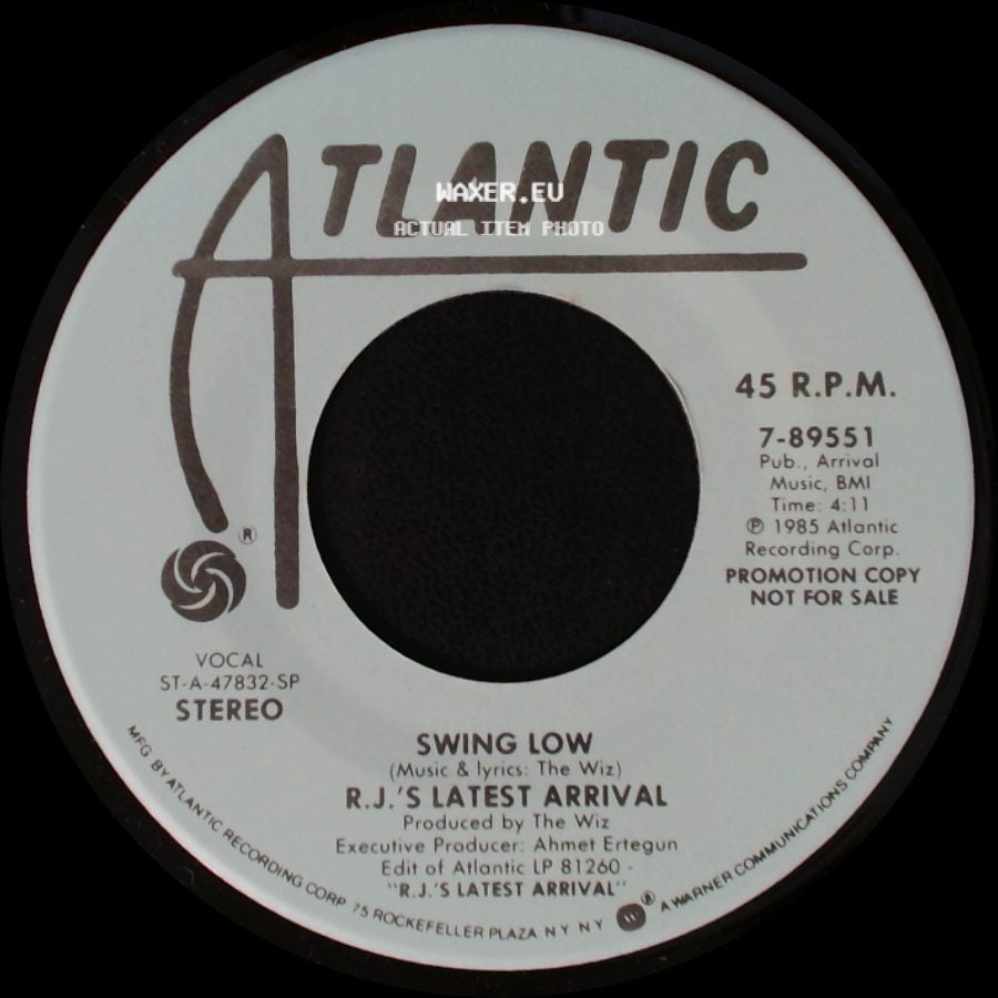 R.J.'s Latest Arrival - Swing Low / Swing Low side B
