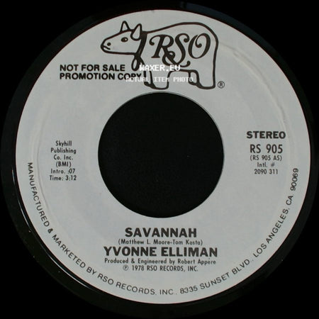 Yvonne Elliman - Savannah / Savannah side A