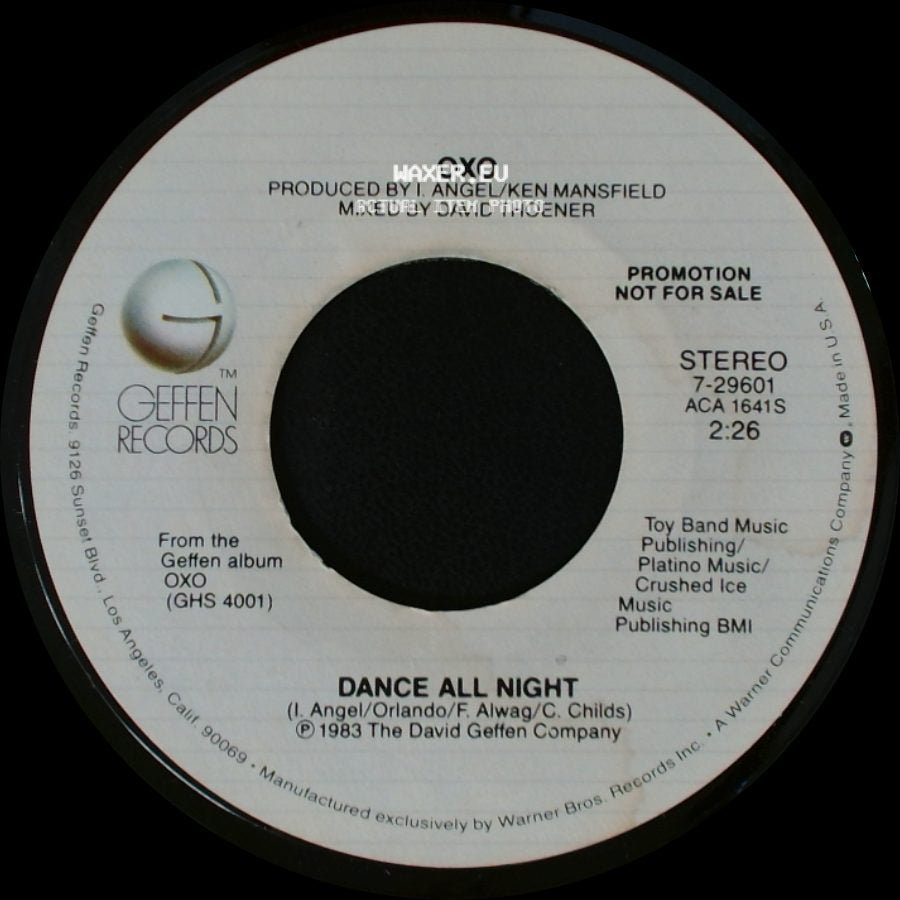 Oxo - Dance All Night / Dance All Night side A
