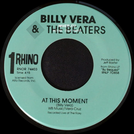 Billy Vera & The Beaters - Peanut Butter / At This Moment side B