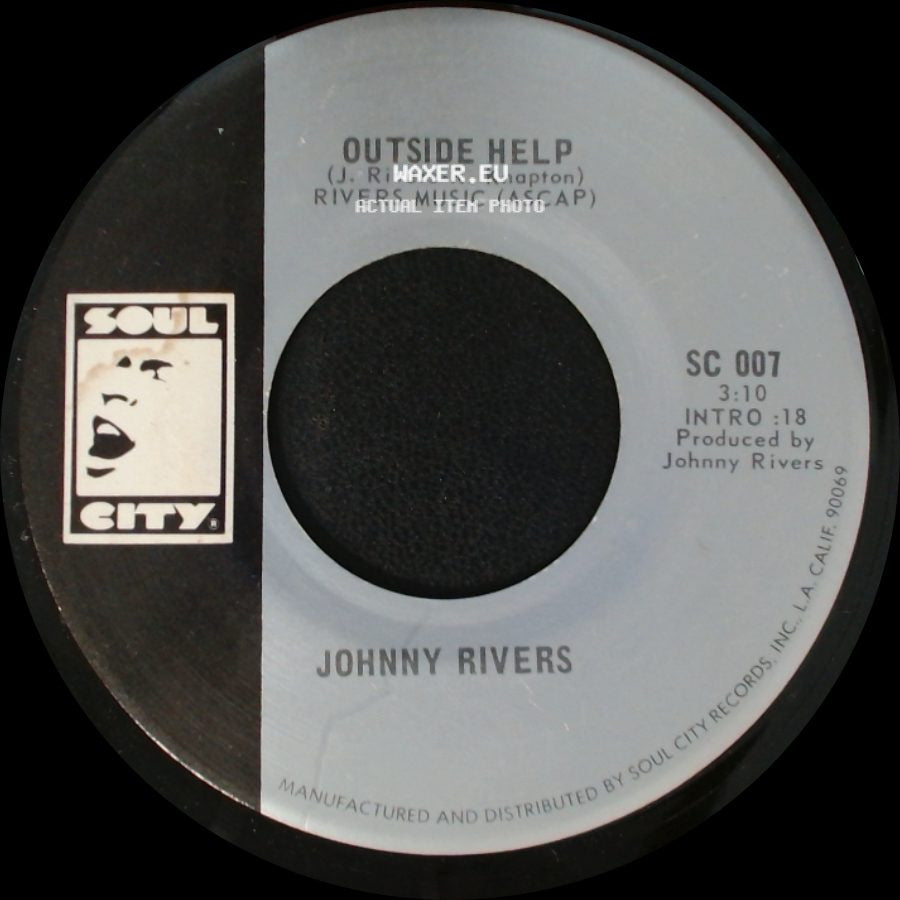 Johnny Rivers - Ashes And Sand / Outside Help side B
