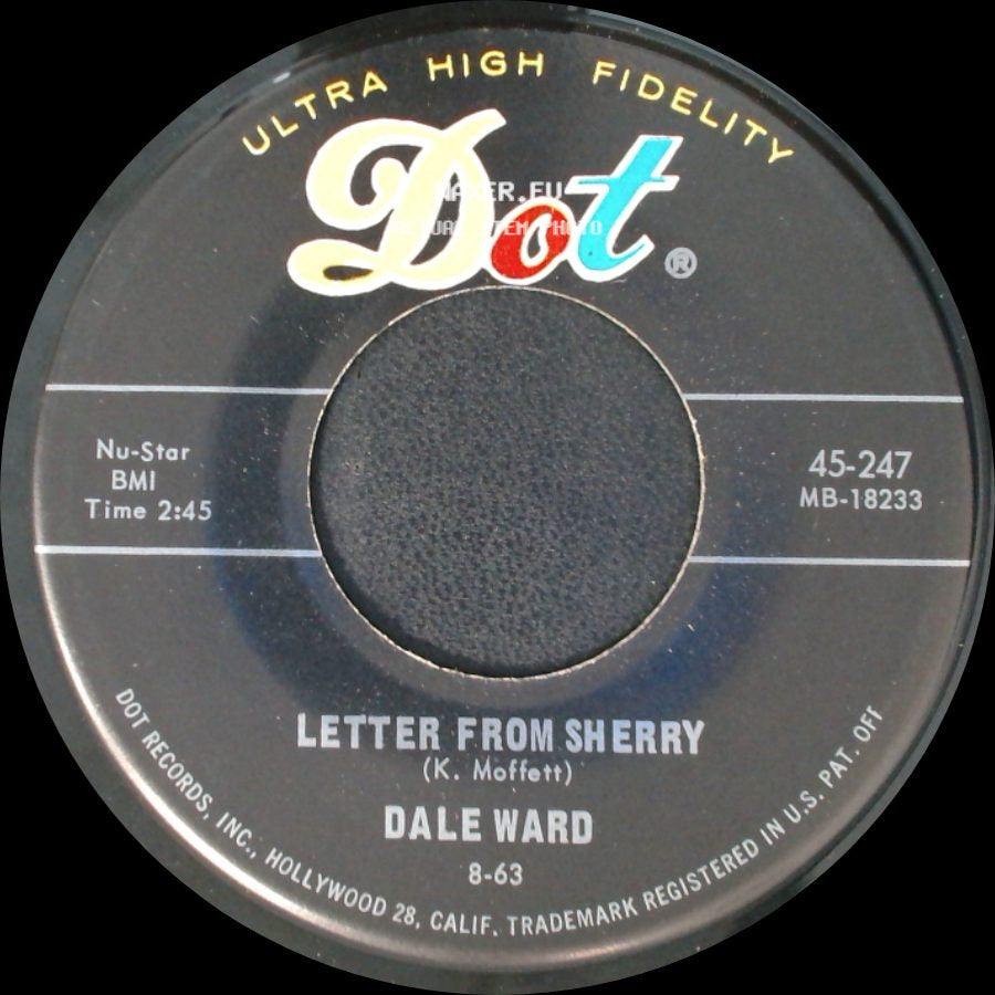 Dale Ward - One Last Kiss Cherie / Letter From Sherry side B