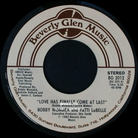 Bobby Womack And Patti Labelle / Bobby Womack - Love Has Finally Come At Last / American Dream side A