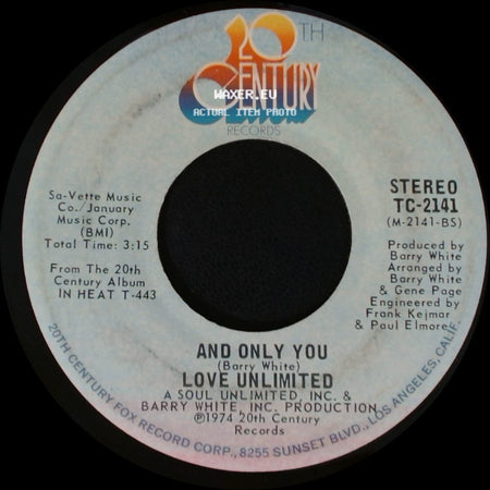 Love Unlimited - I Belong To You / And Only You side B