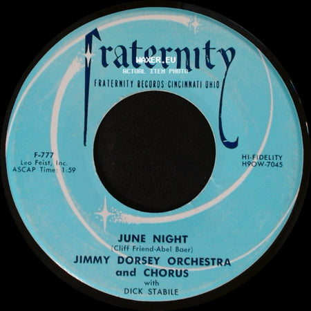 Jimmy Dorsey Orchestra / Jimmy Dorsey Orchestra And Chorus With Dick Stabile - Jay-Dee's Boogie Woogie / June Night side B