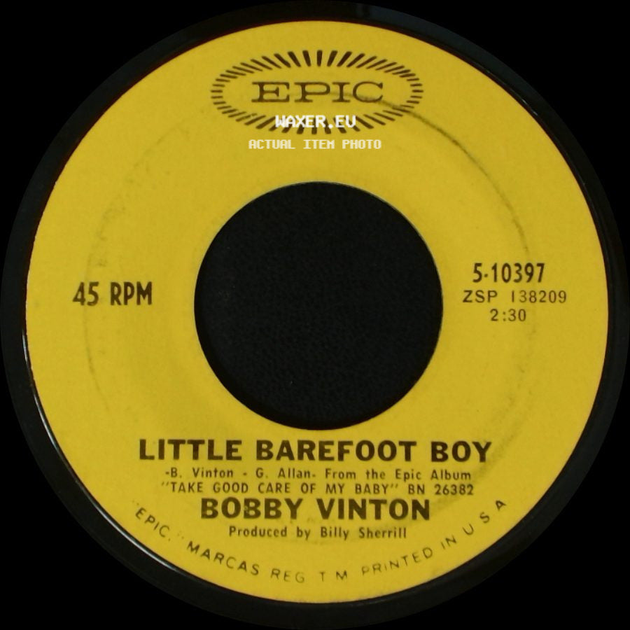 Bobby Vinton - Little Barefoot Boy / I Love How You Love Me side A