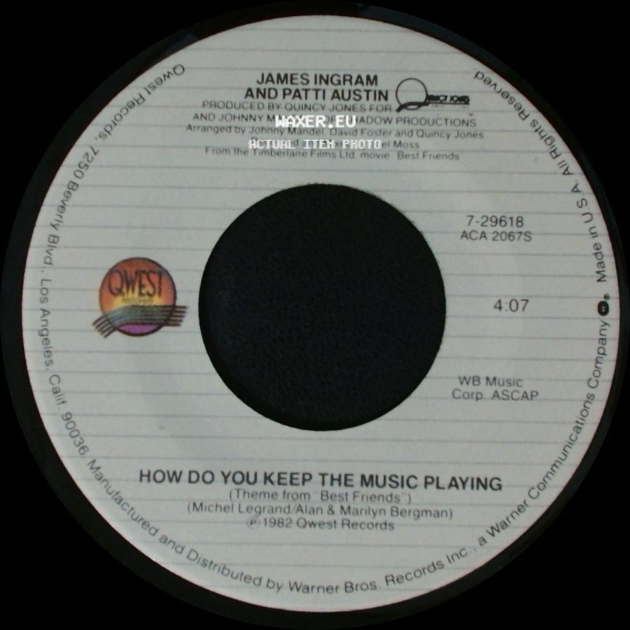 James Ingram And Patti Austin - How Do You Keep The Music Playing / How Do You Keep The Music Playing side A