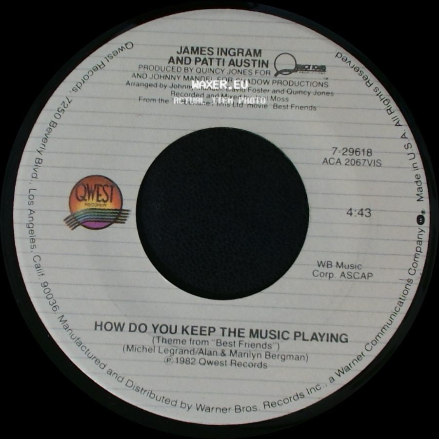 James Ingram And Patti Austin - How Do You Keep The Music Playing / How Do You Keep The Music Playing side B