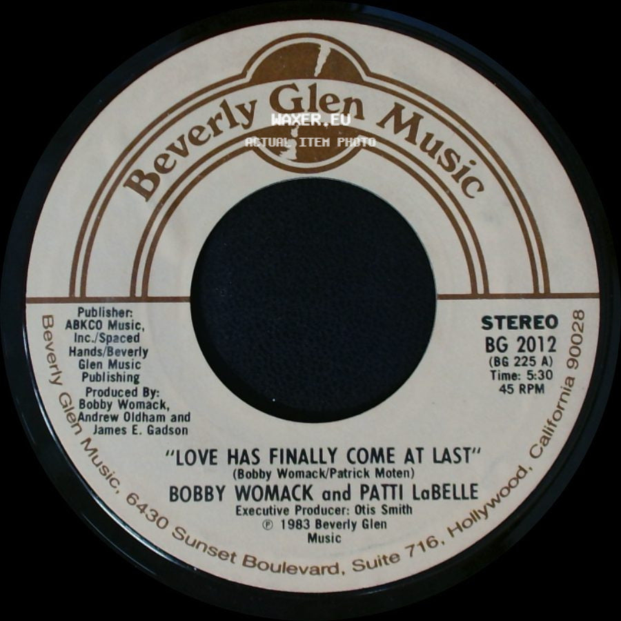 Bobby Womack / Bobby Womack And Patti Labelle - American Dream / Love Has Finally Come At Last side B