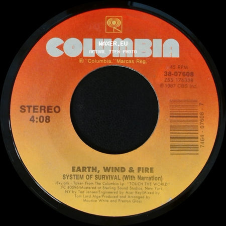 Earth, Wind & Fire - System Of Survival (With Narration) / Writing On The Wall side A