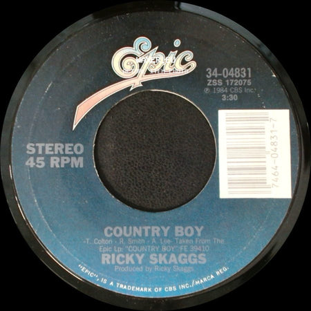 Ricky Skaggs - Wheel Hoss / Country Boy side B