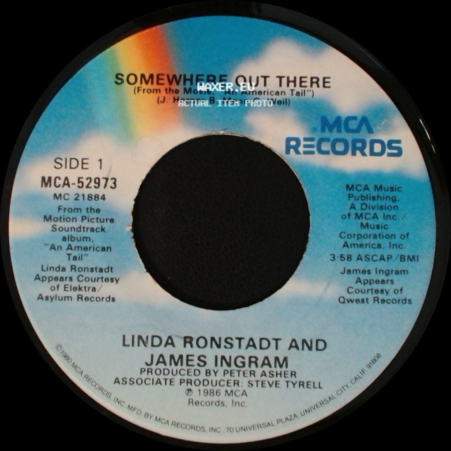 Linda Ronstadt And James Ingram - Somewhere Out There / Somewhere Out There (Instrumental) side A