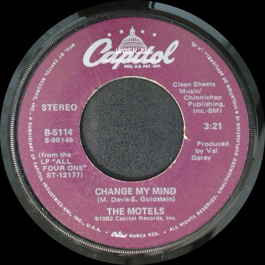 The Motels - Only The Lonely / Change My Mind side B