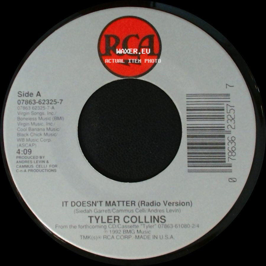 Tyler Collins - It Doesn't Matter (Radio Version) / Yesterday's Song (Album Version) side A