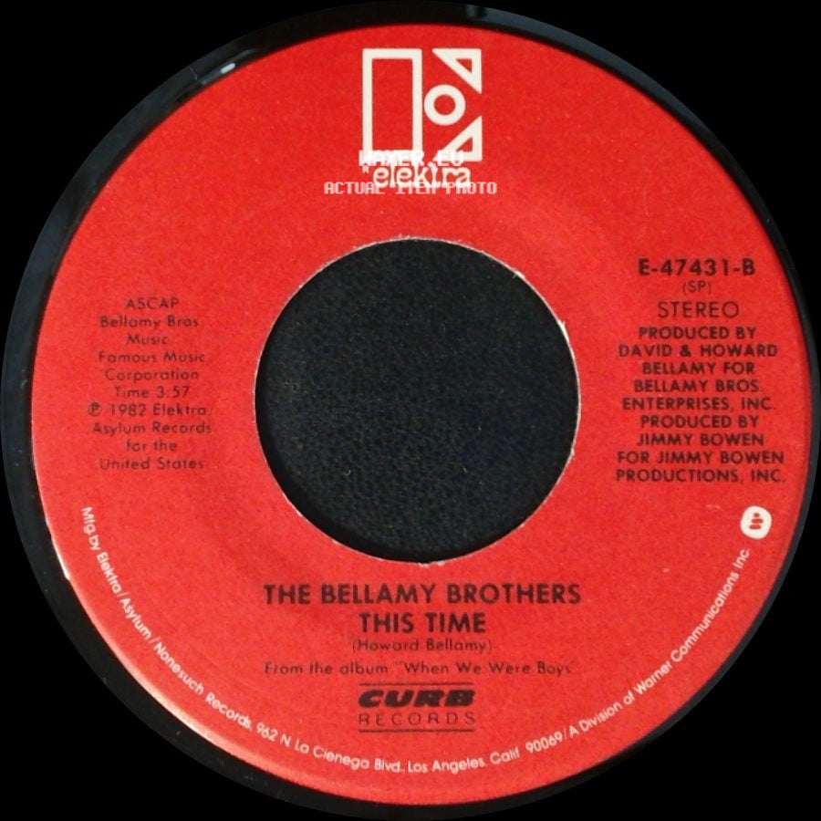 The Bellamy Brothers - For All The Wrong Reasons / This Time side B