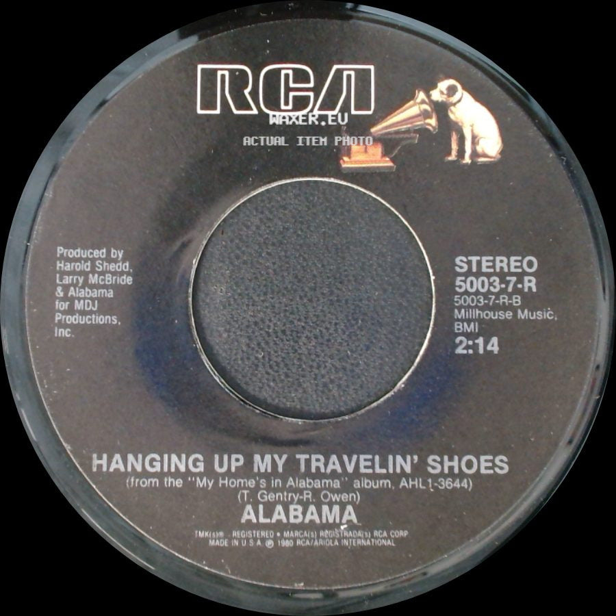 Alabama - Touch Me When We're Dancing / Hanging Up My Travelin' Shoes side B